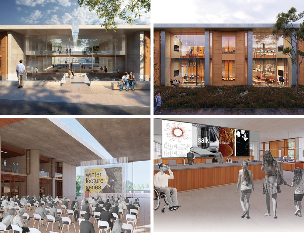 2020winter-frontiers-new-building Renderings of the new facility that will be built on the original campus. It will include hubs for bioengineering, computation and translation.