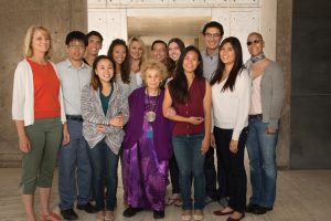 Ursula Bellugi with her lab team, 2014